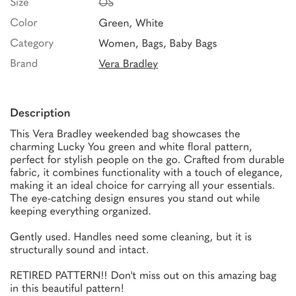 Vera Bradley Quilted Overnight Travel Bag